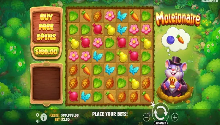 Moleionaire Slot Background Image