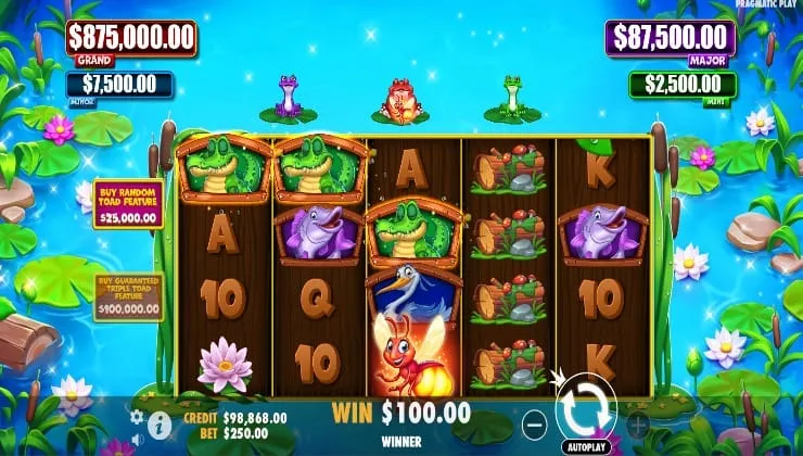 Tiny Toads Slot Game Background Image