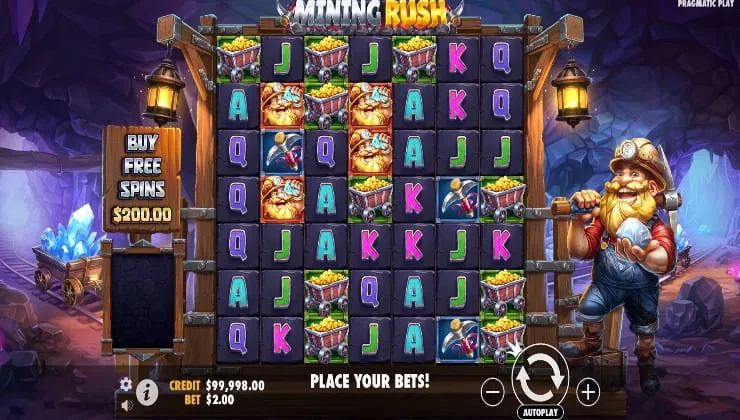 Mining Rush Slot Background Image