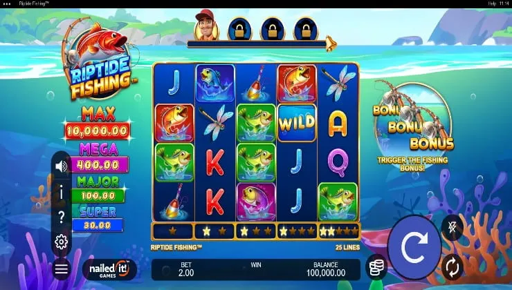 Riptide Fishing Slot Review Background Image