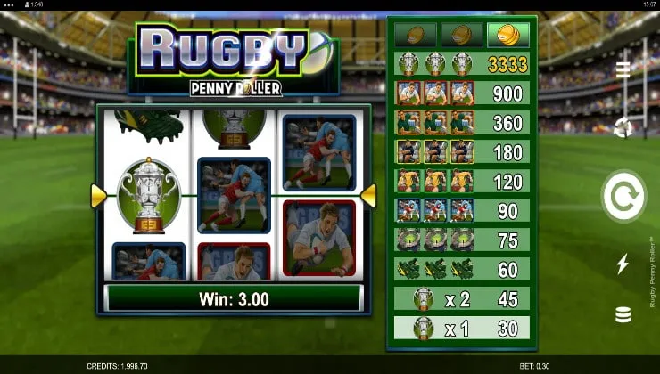 Rugby Penny Roller Background Image