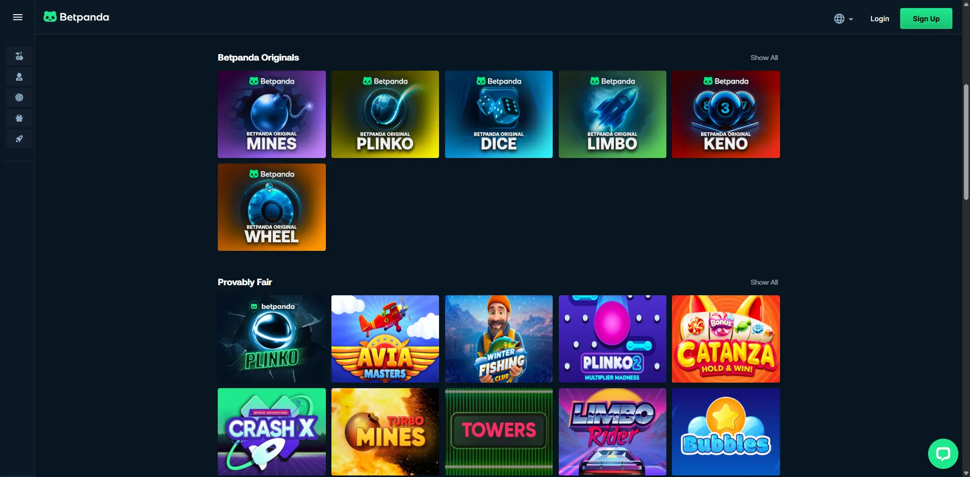 Betpanda Originals Background Image