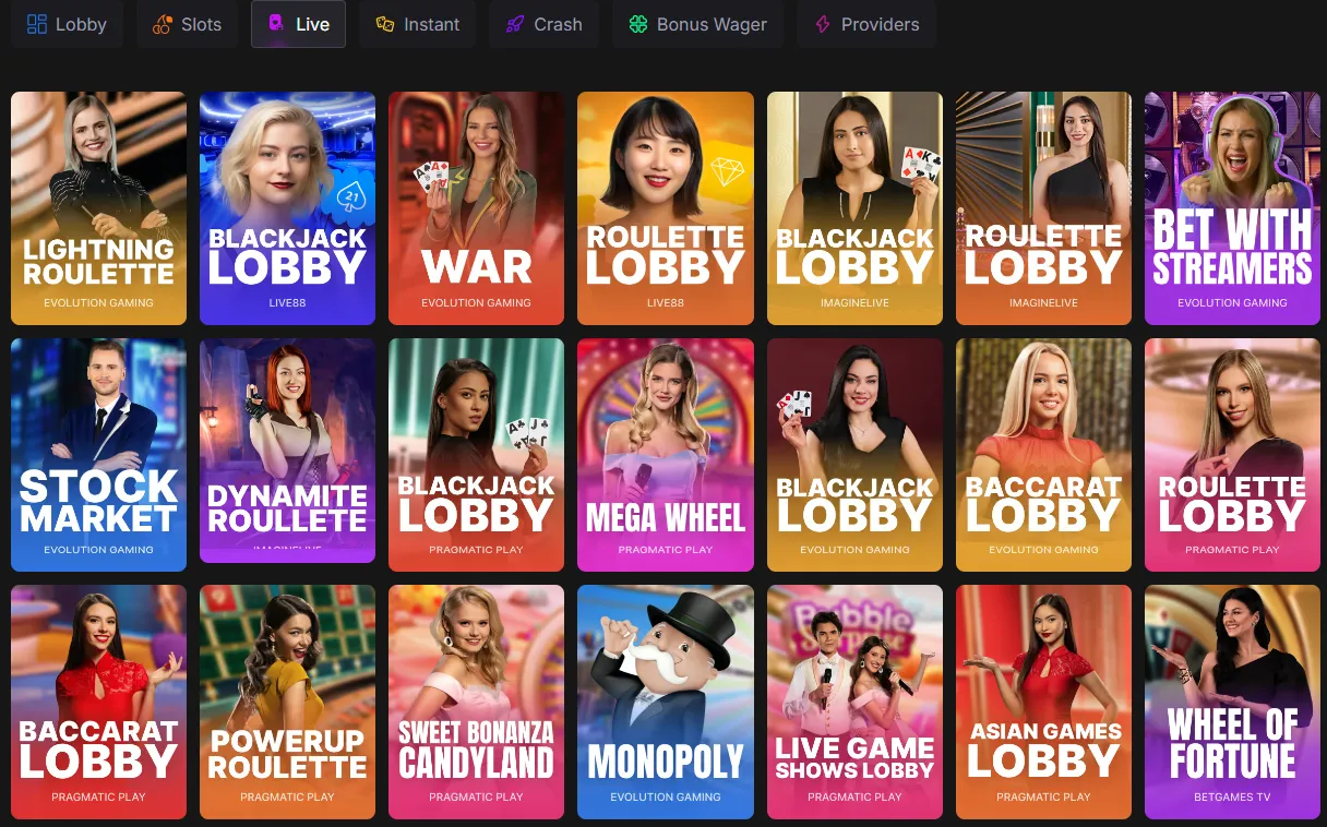 FortuneJack Live Dealer Section Background Image