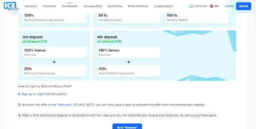 Ice Casino Deposit Info Background Image