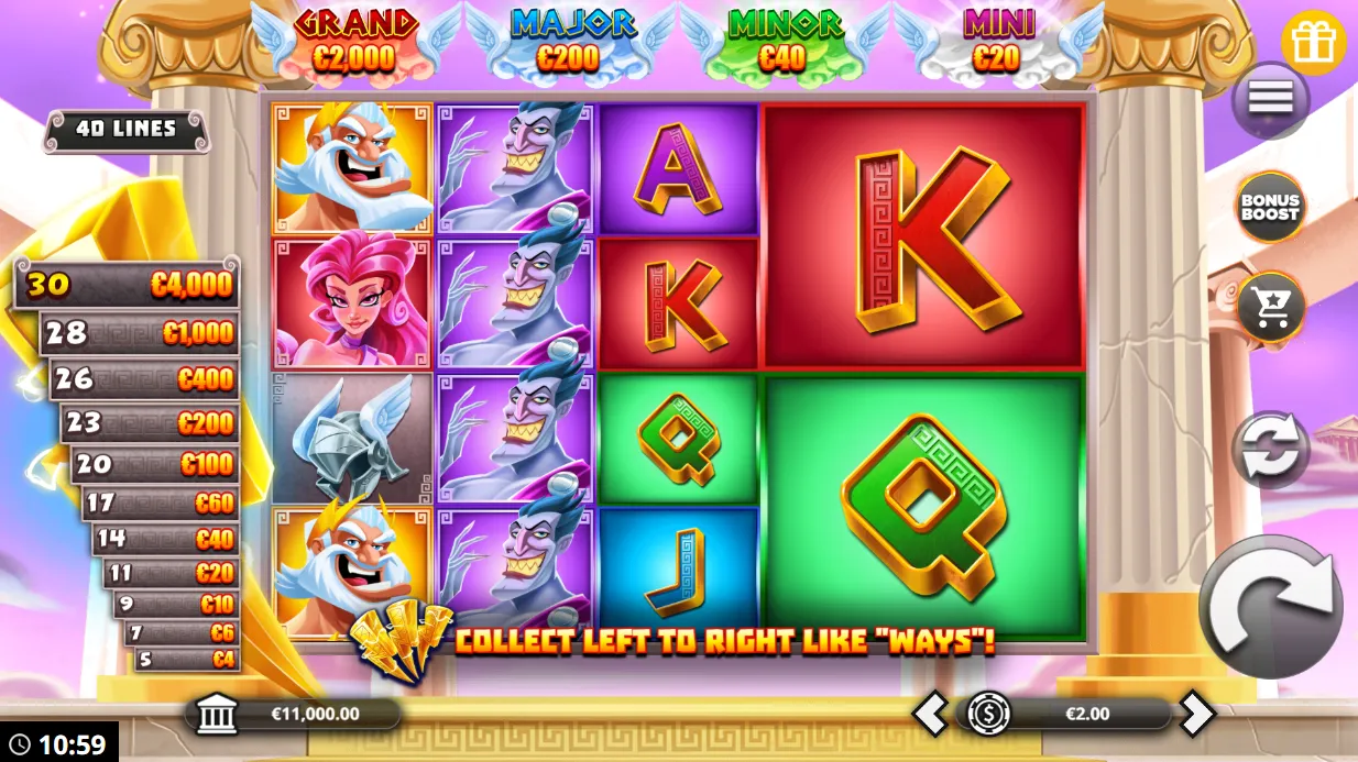 Almighty Thunder Ultrahitz Gigablox Slot Game Background Image