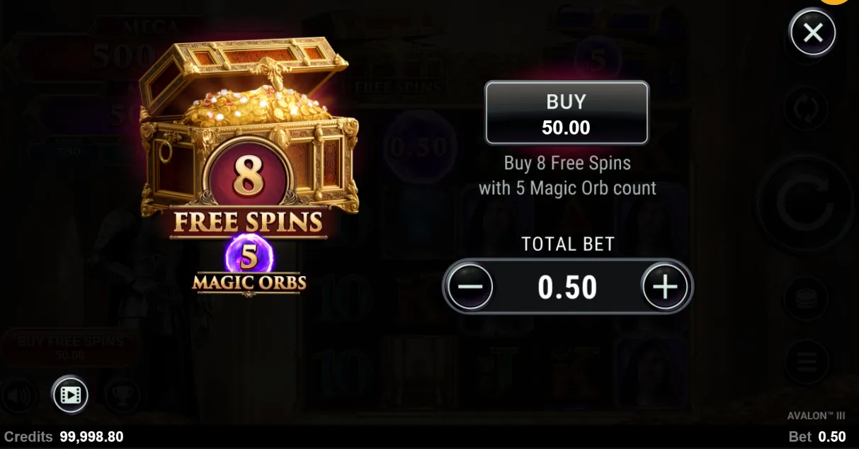Avalon III Slot Bonus Buy Background Image