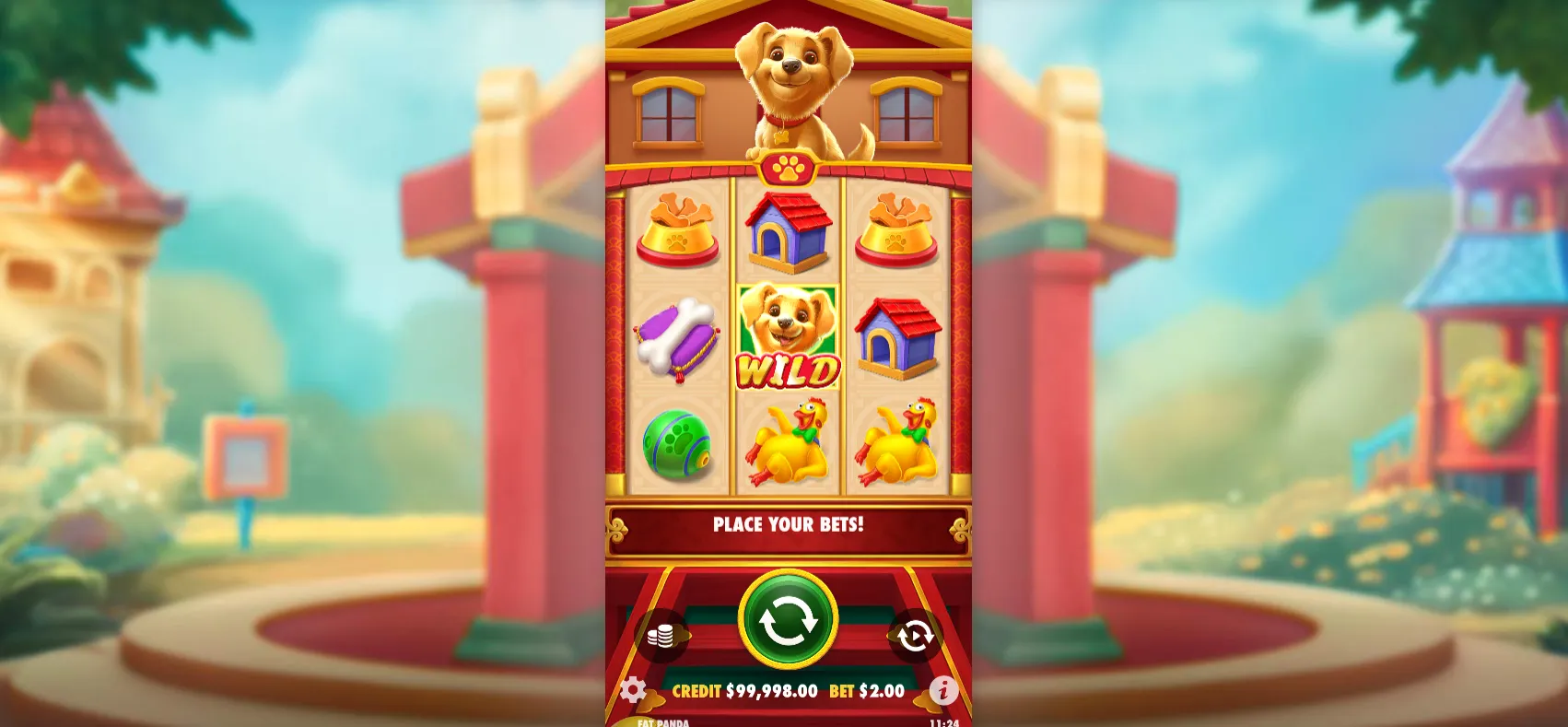 Cachorro Sortudo Slot Game Background Image