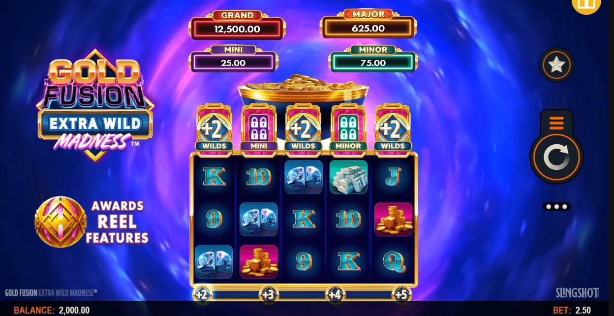 Gold Fusion Extra Wild Madness Background Image