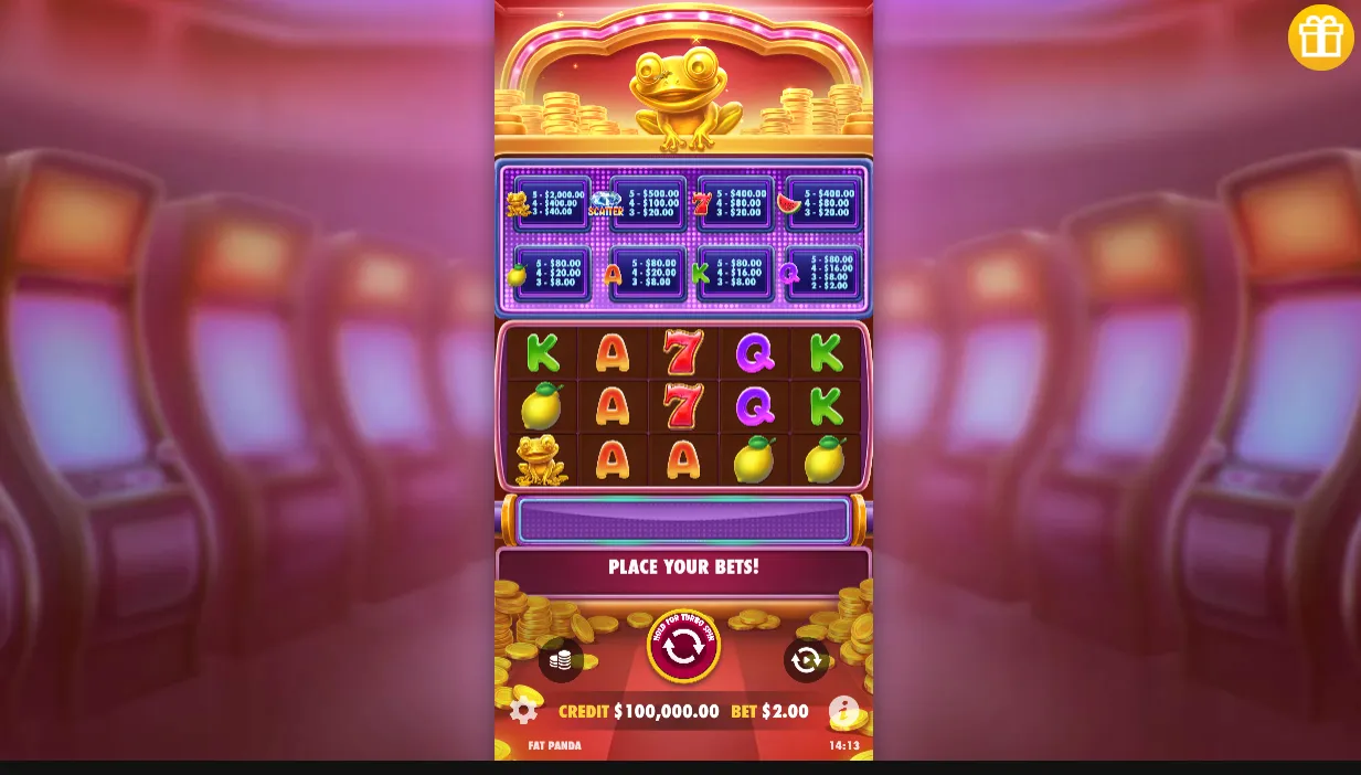 Wealthy Frog Slot Game Background Image