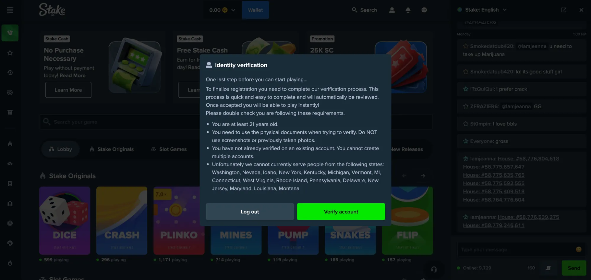 Stake Identify Verification Background Image