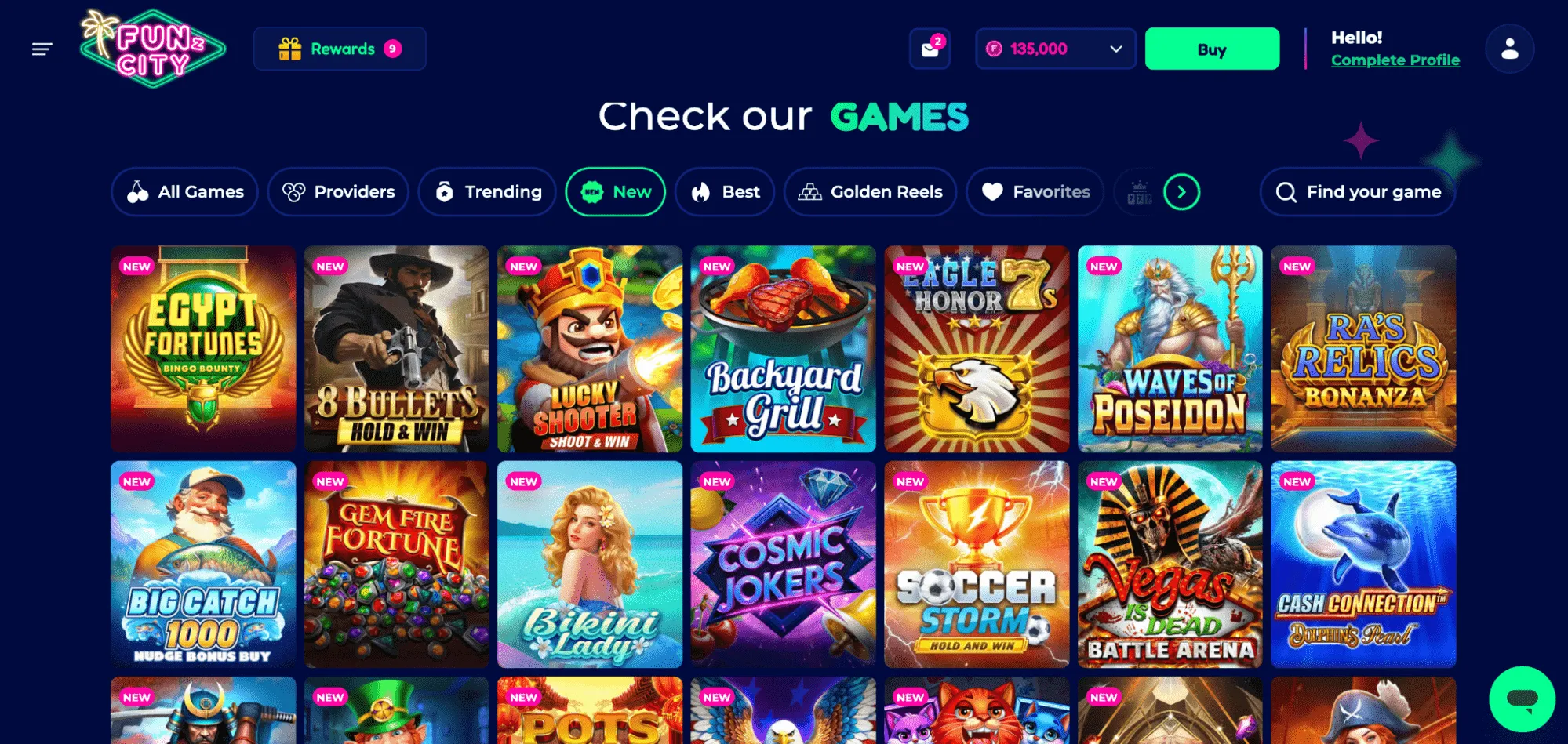 Funzcity New Games Background Image