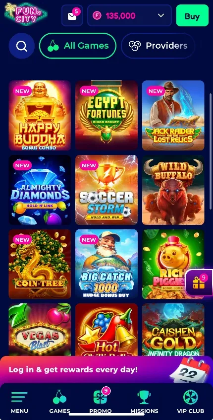 Funzcity Mobile All Games Background Image