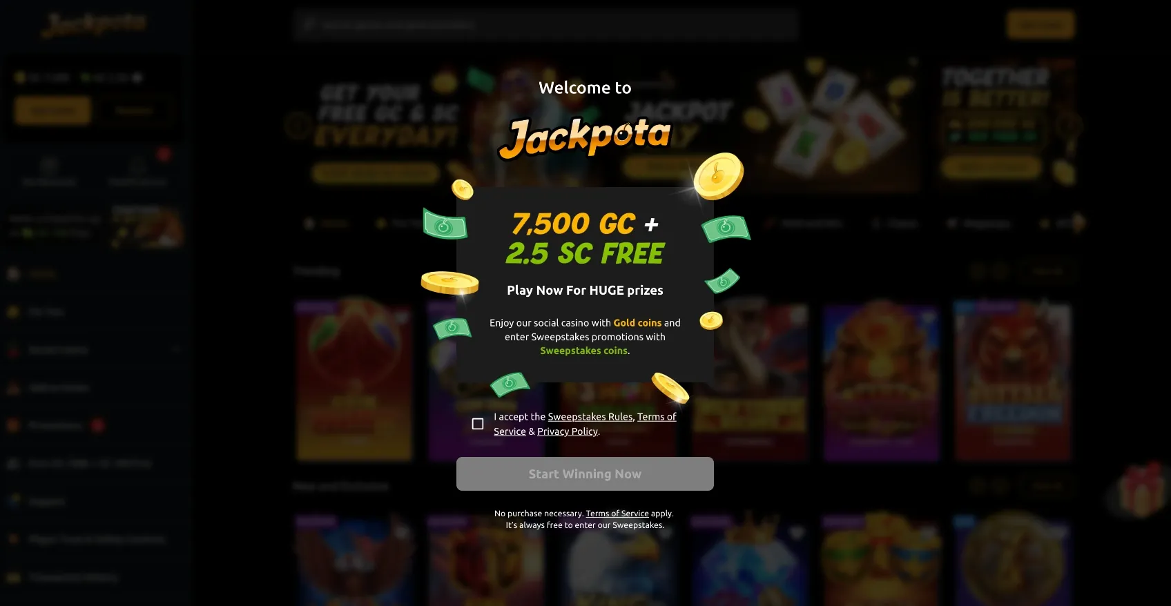 Welcome To Jackpota Background Image