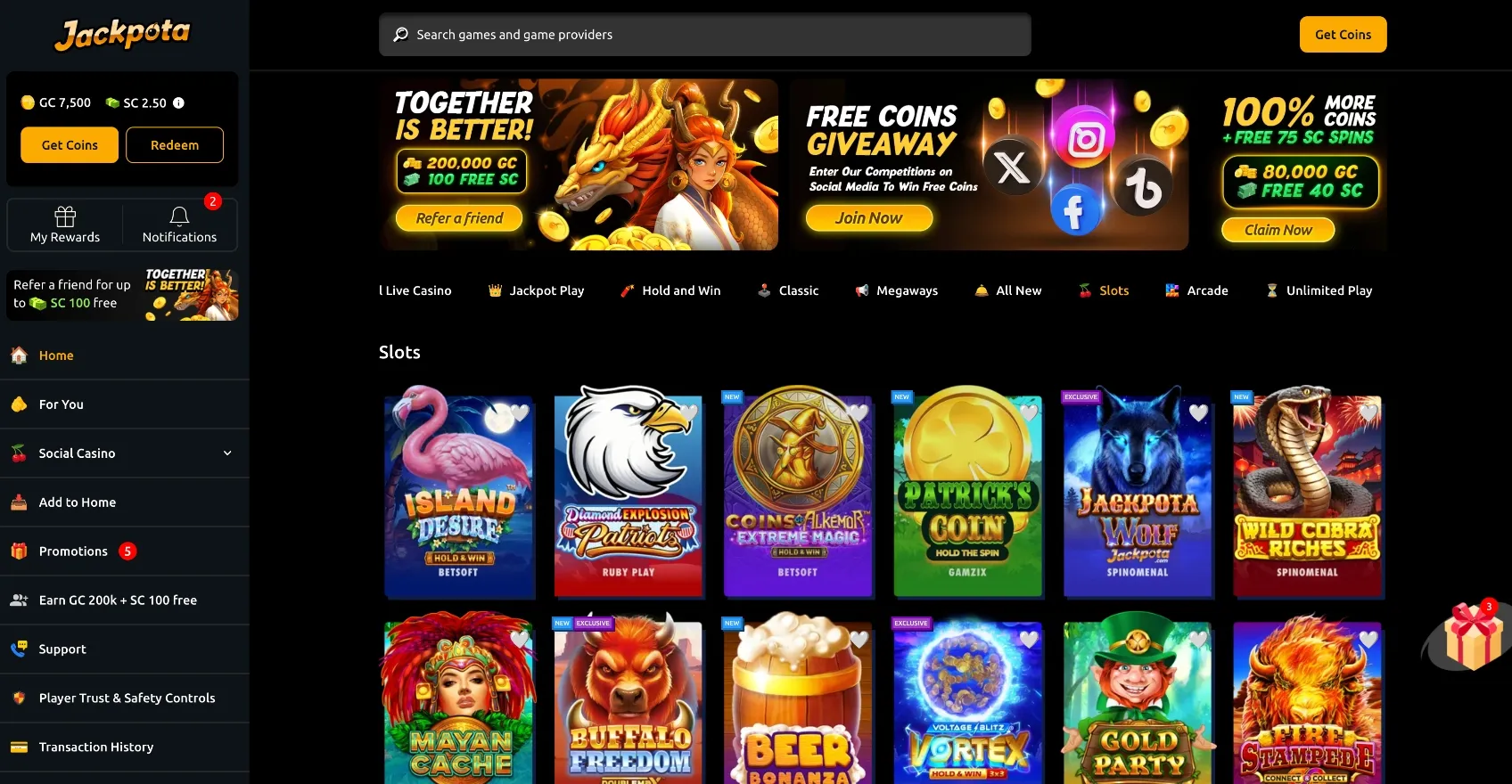 Jackpota Online Casino Background Image