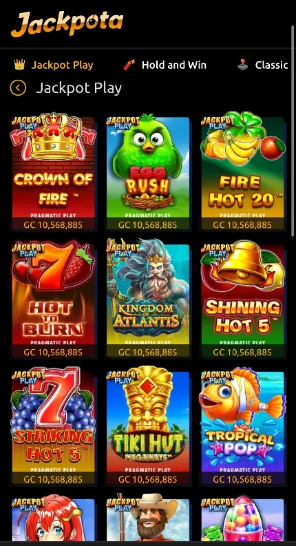 Jackpot Play Background Image