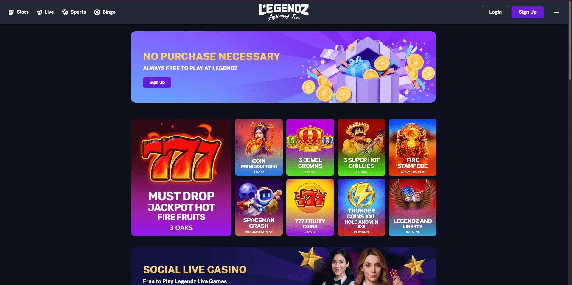 Legendz Casino Background Image