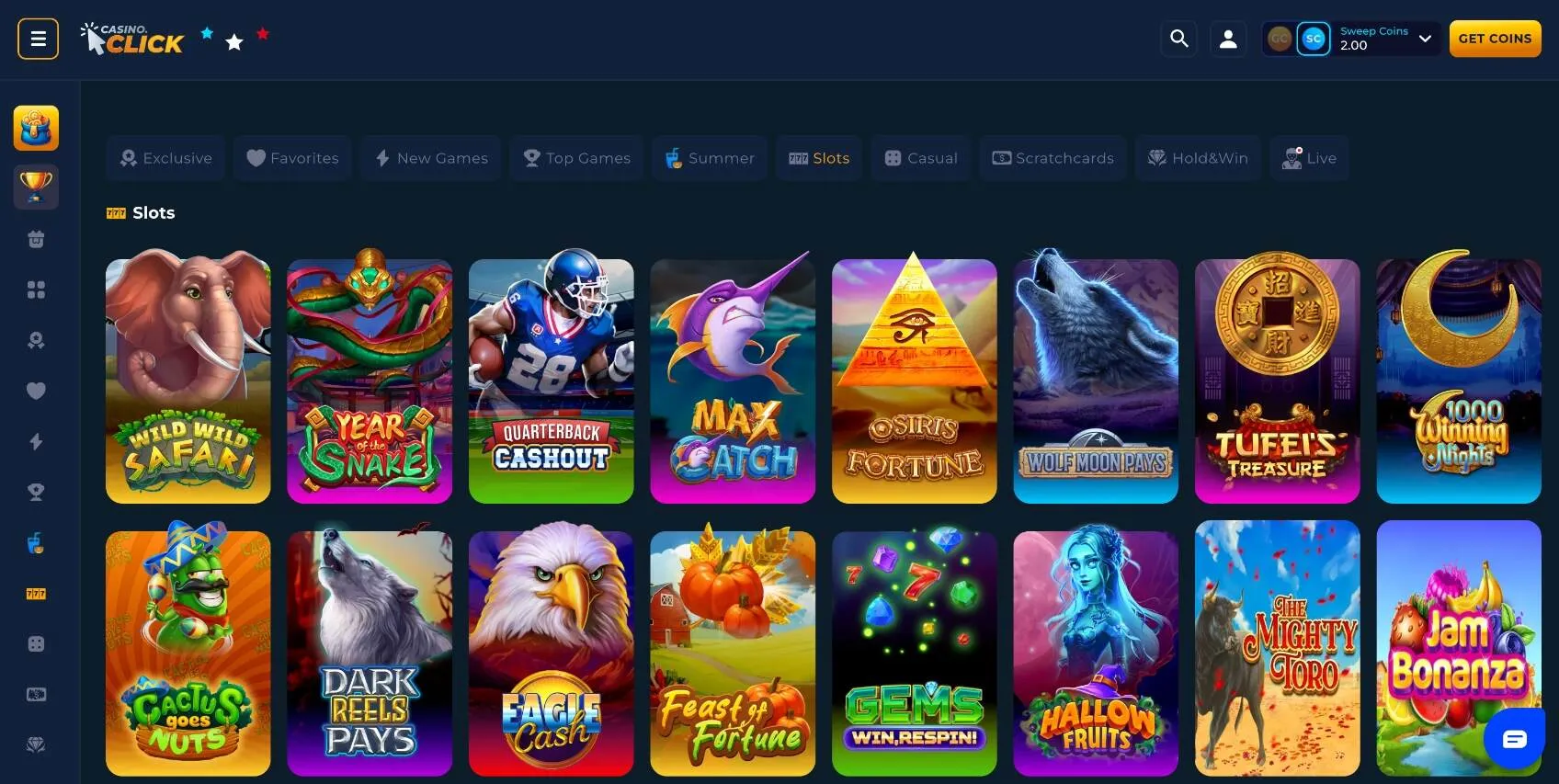 Casino Click Slot Games Background Image