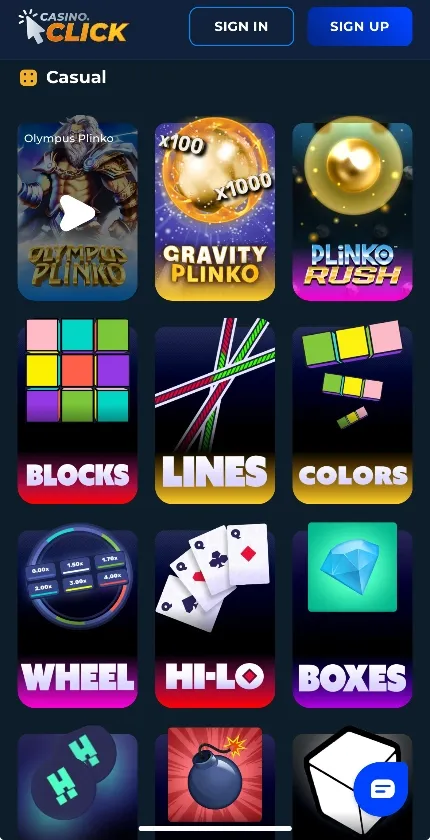 Casino Click Casual Games Background Image