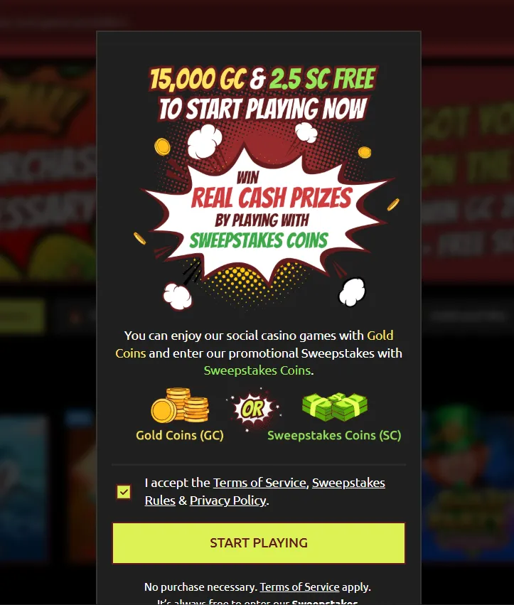 Gold Coins Promotions Background Image