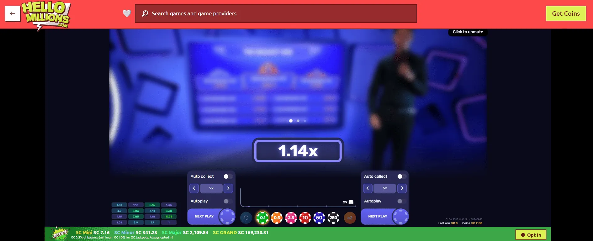 Hello Millions Live Dealer Game Background Image
