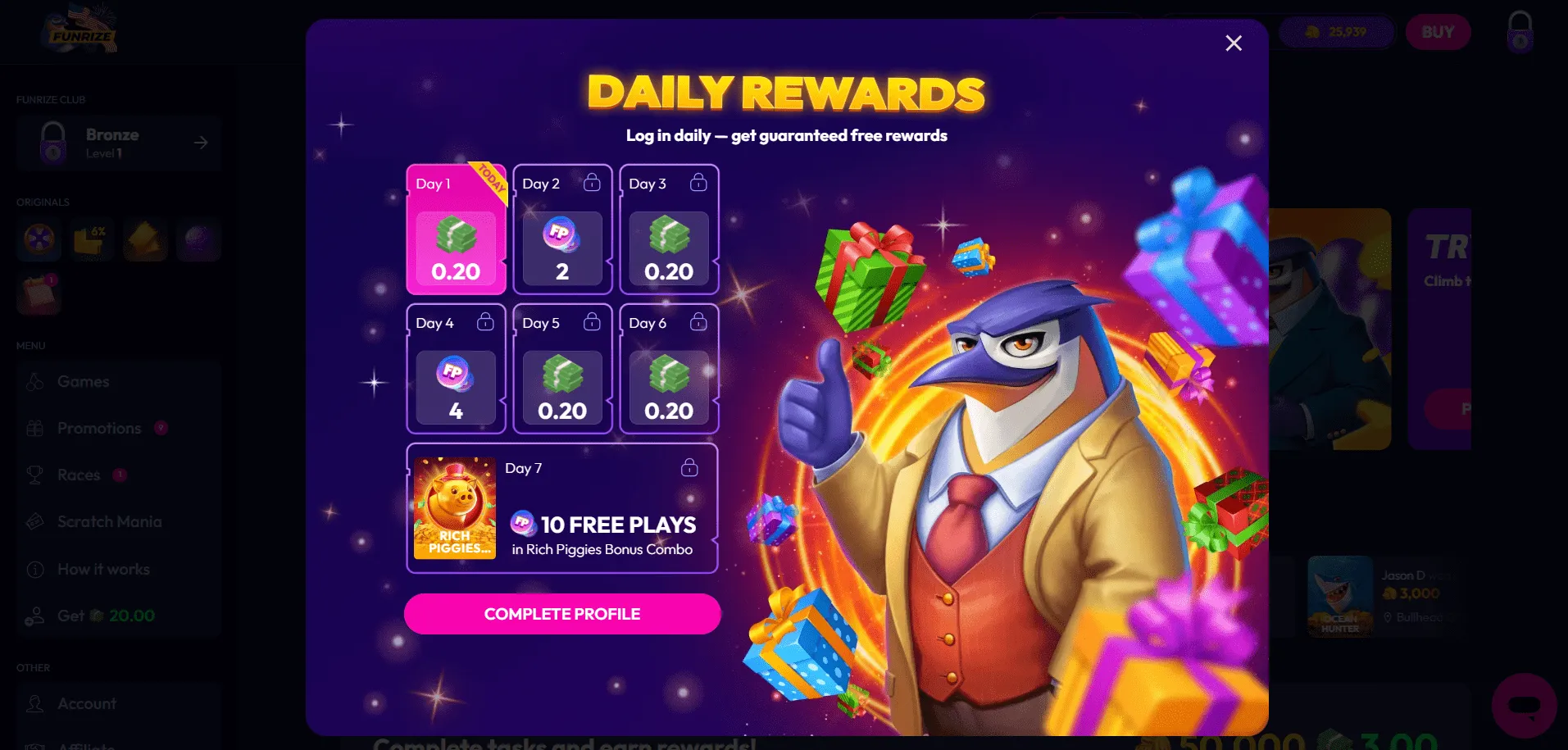 Daily Rewards Background Image