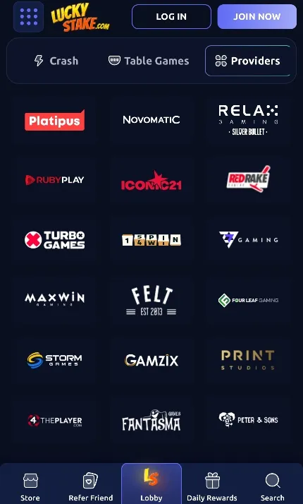 Luckystake Providers Background Image