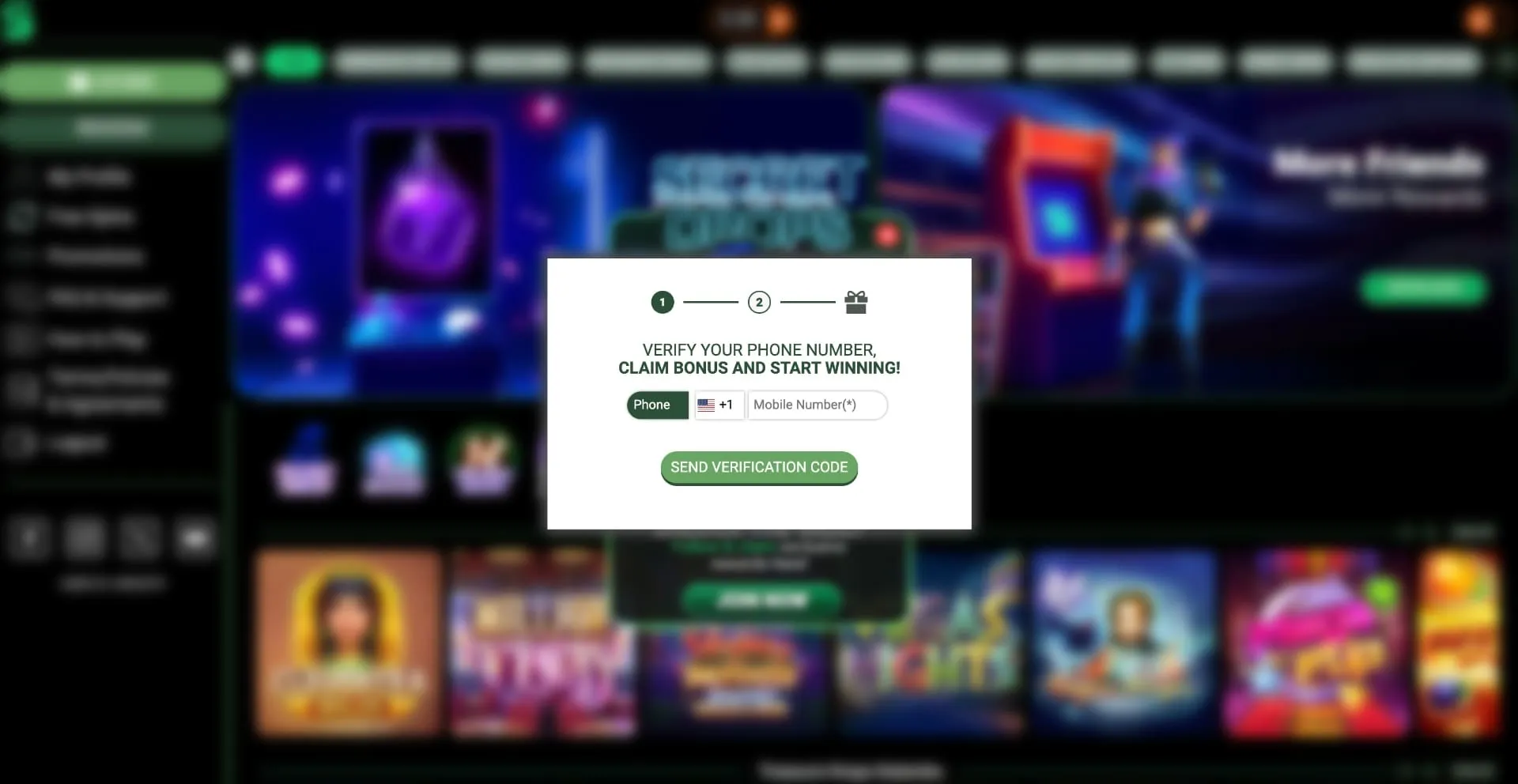 Lonestar Casino Verify Phone Number Background Image