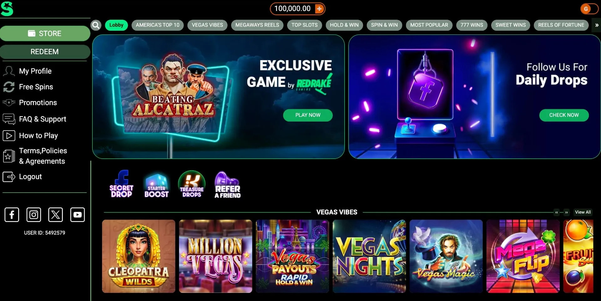 Lonestar Casino Games Background Image