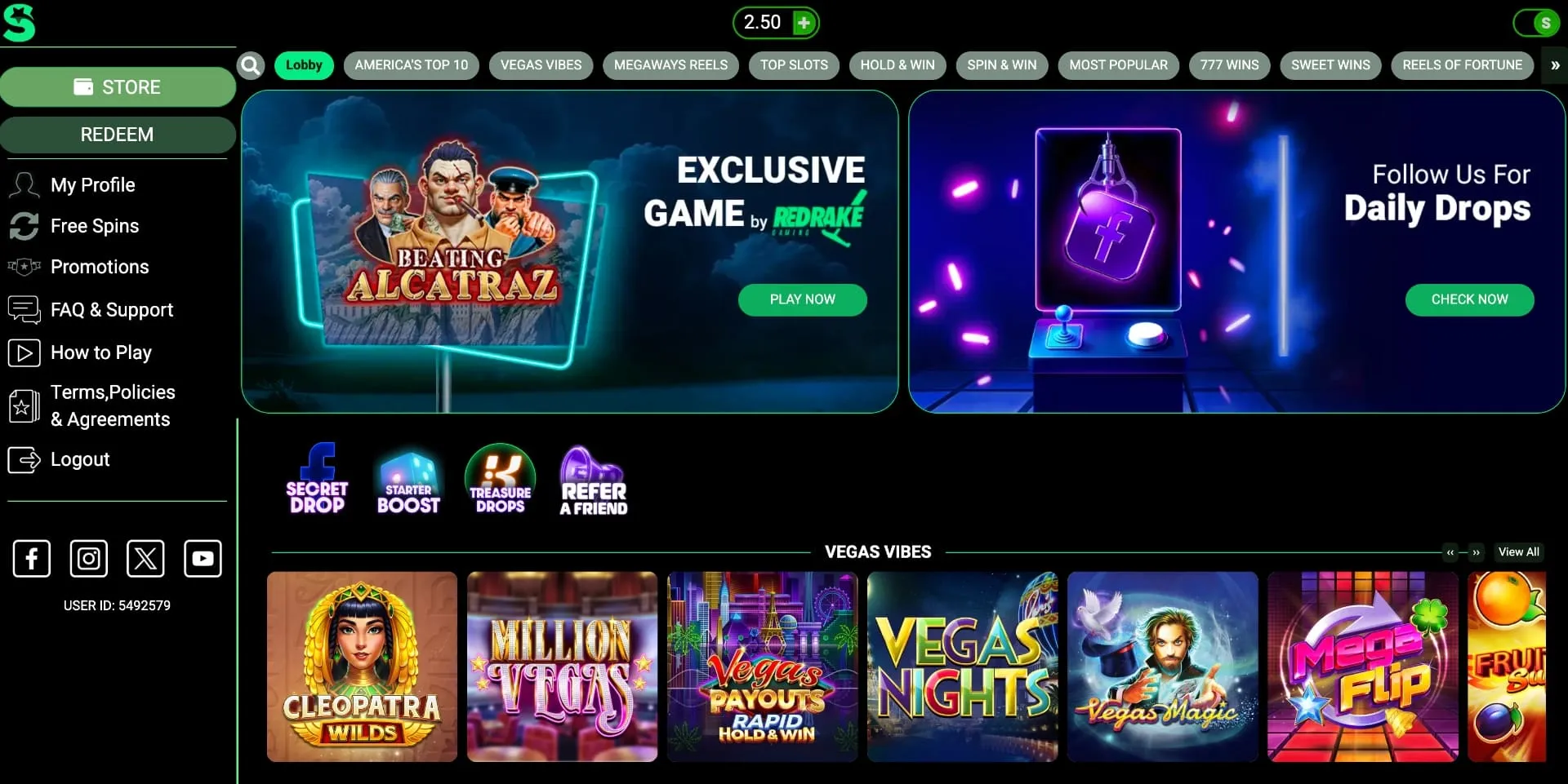 Lonestar Casino Store Background Image