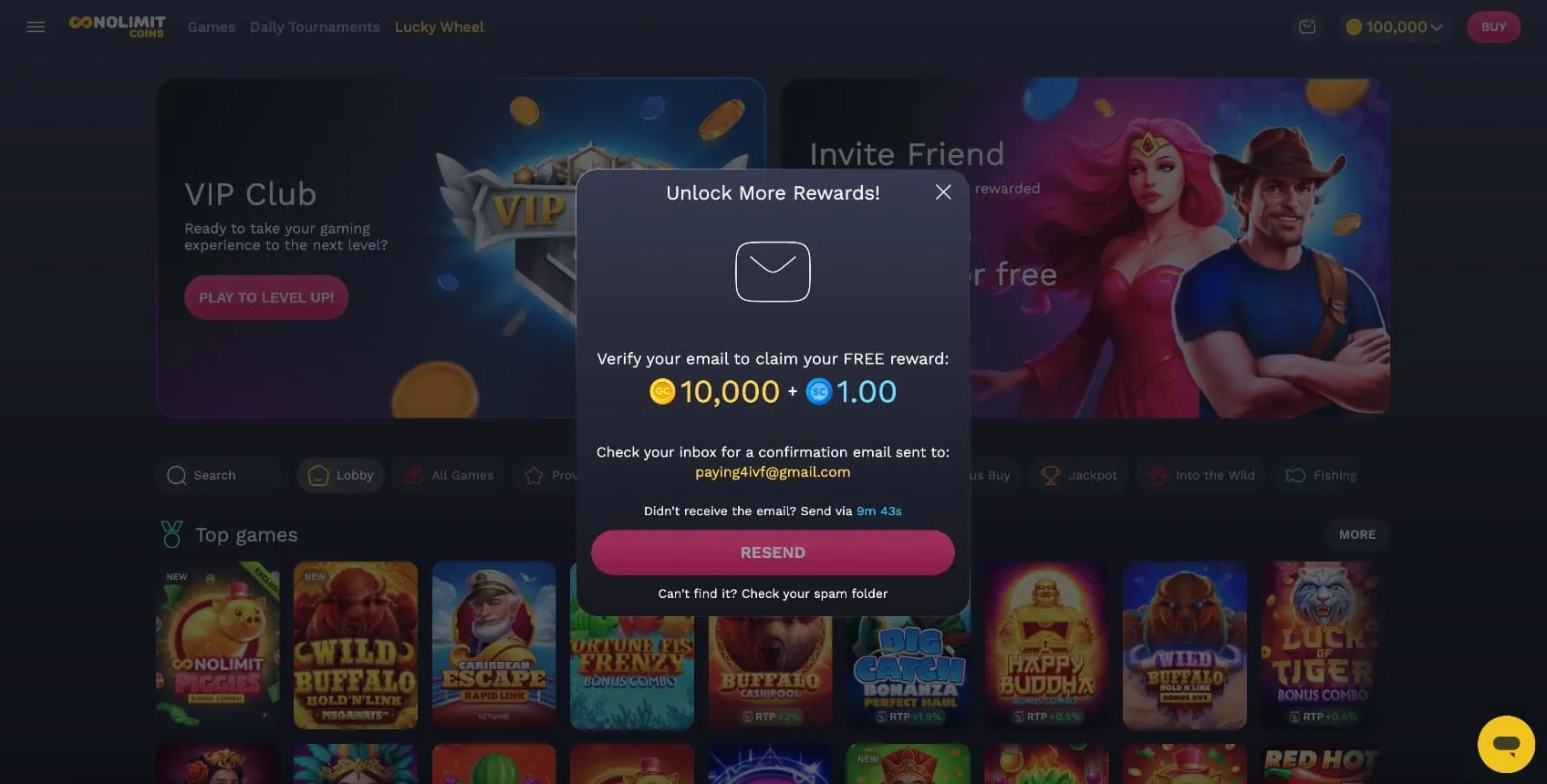NoLimitCoins Casino Unlock Rewards Background Image