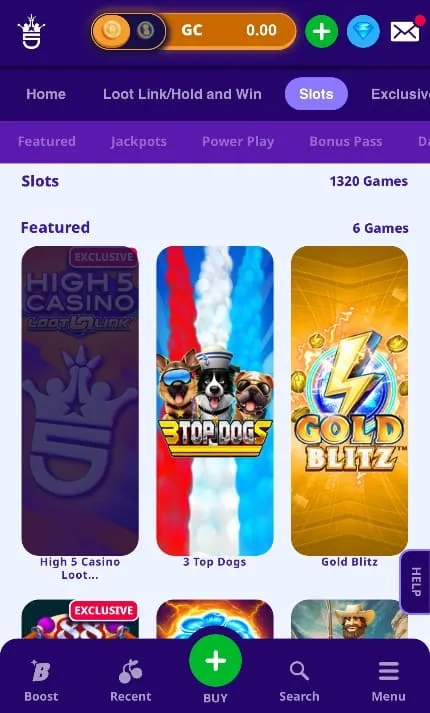 High 5 Casino Mobile Background Image