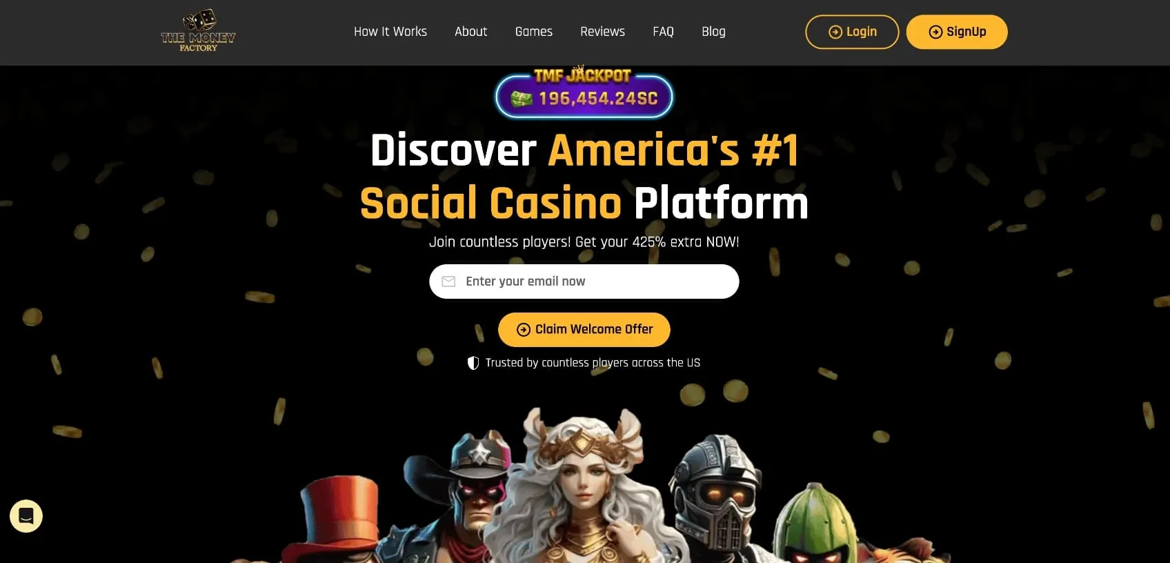 America's Social Casino Platform Background Image