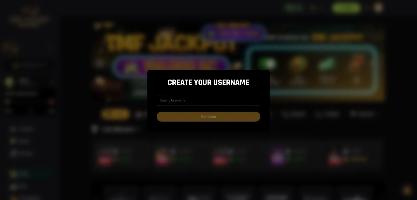 The Money Factory Social Casino Username Background Image