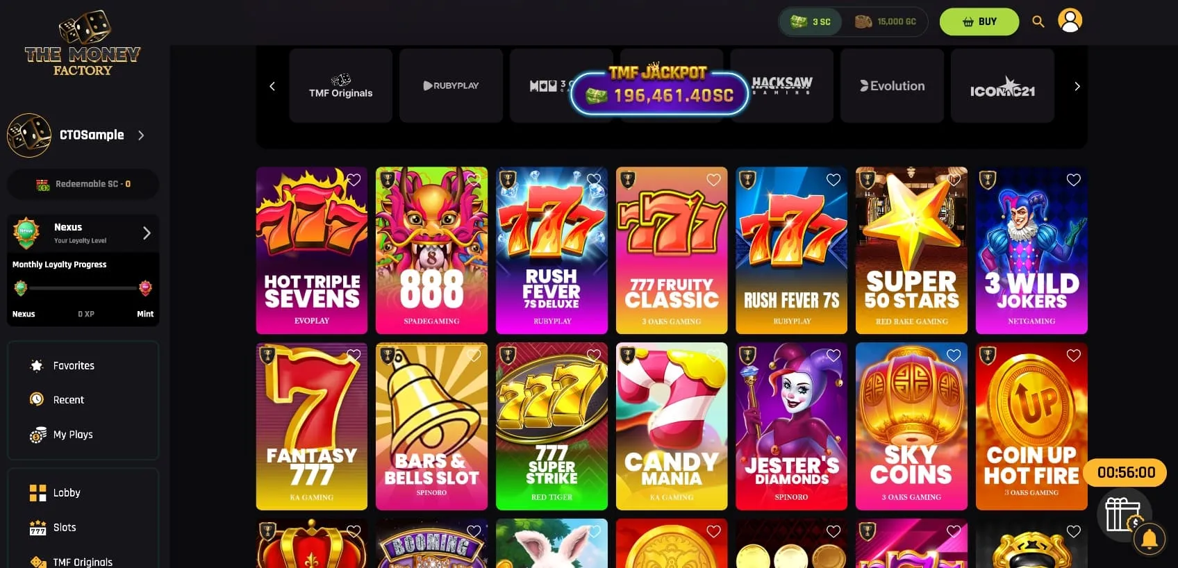 The Money Factory Games Background Image