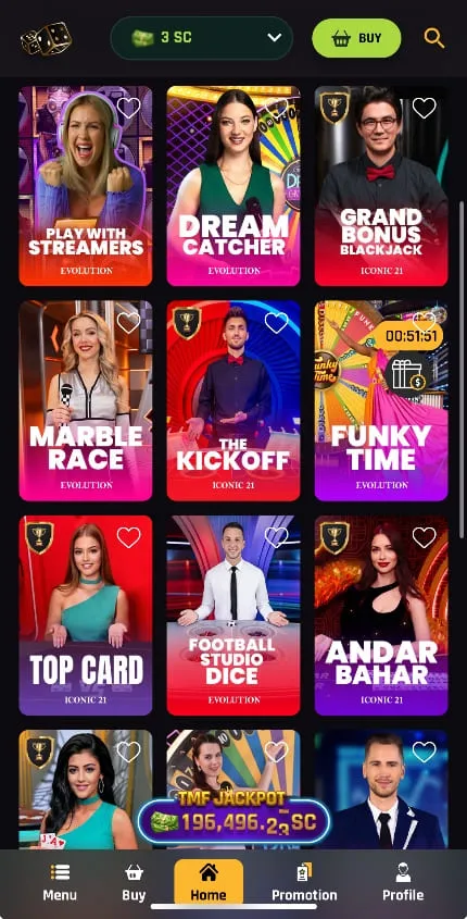 The Money Factory Live Games Background Image
