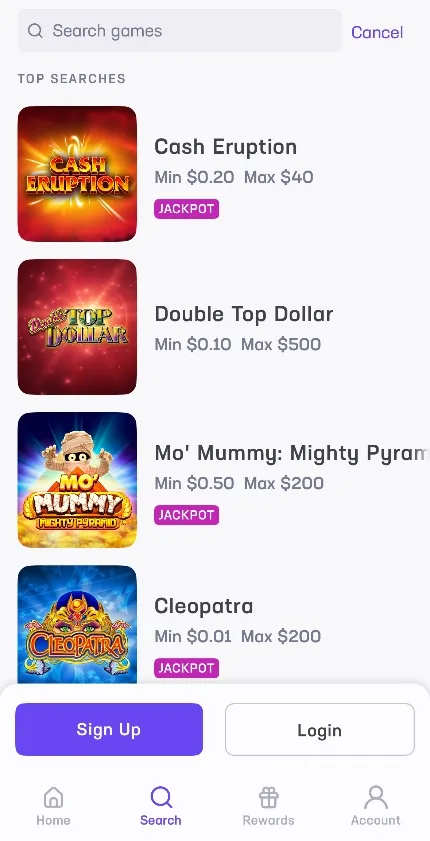 Hard Rock Bet Casino Games On Mobile Background Image