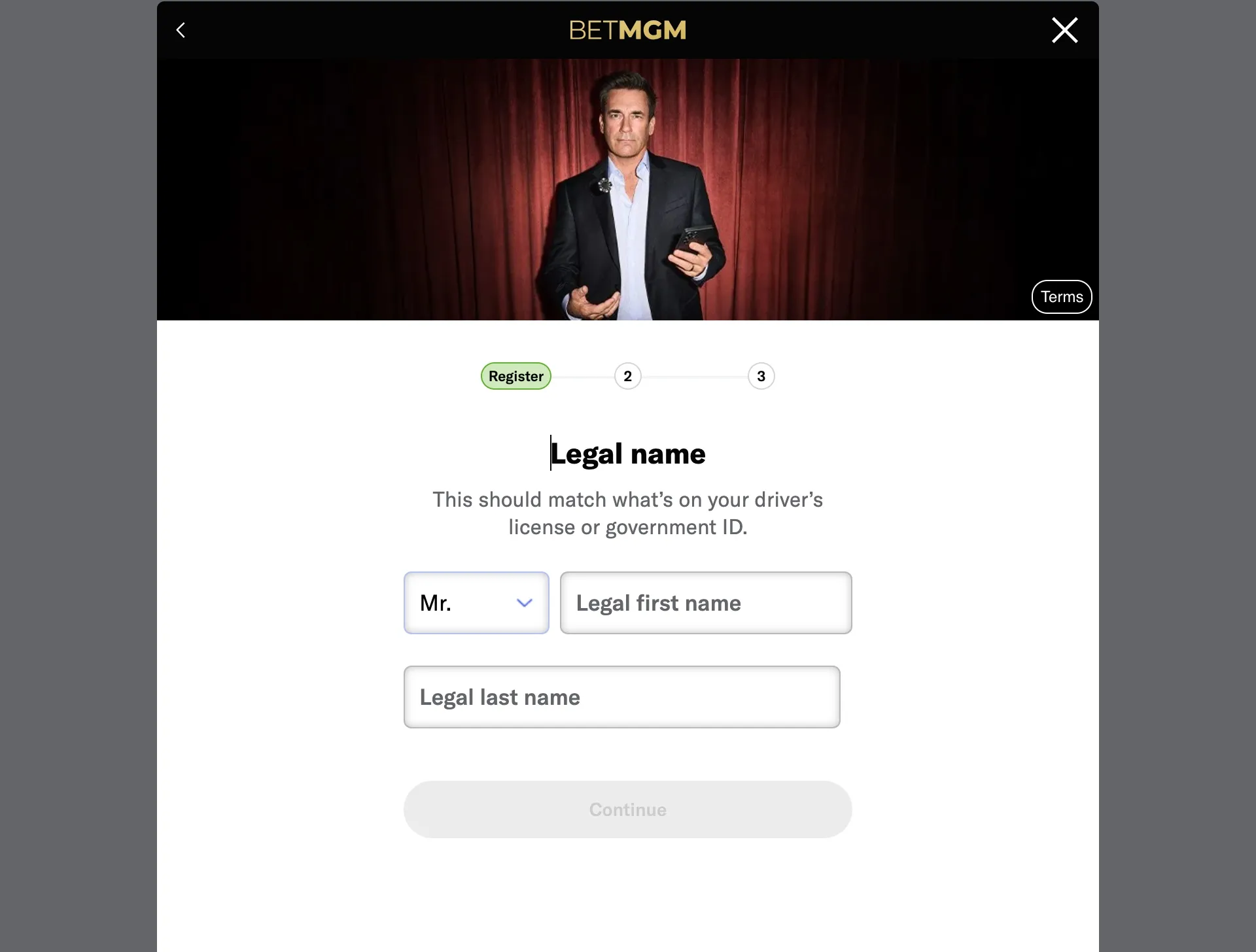 BetMGM Casino Legal Name Background Image