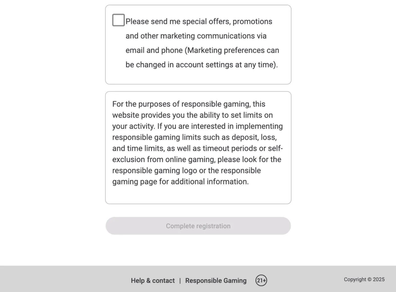 Terms Of Service At Borgata Casino Sign Up Form Background Image