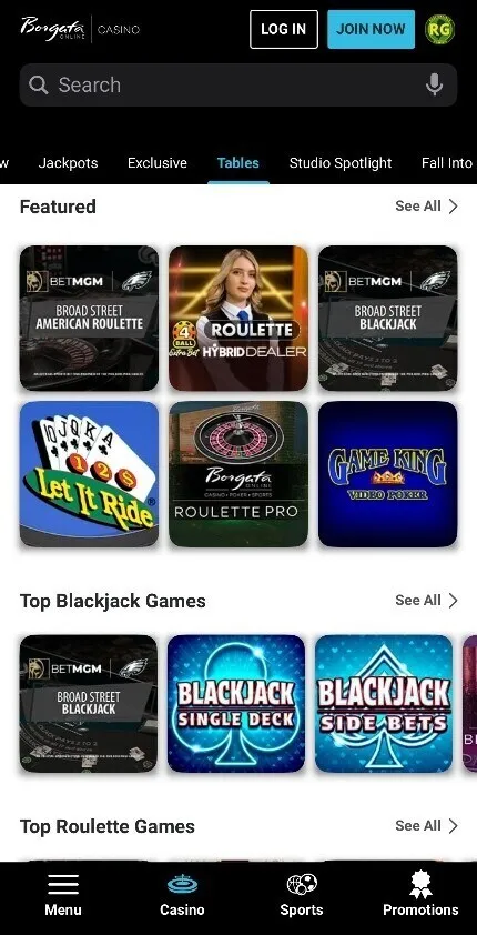 Mobile Version Of Borgata Casino Background Image