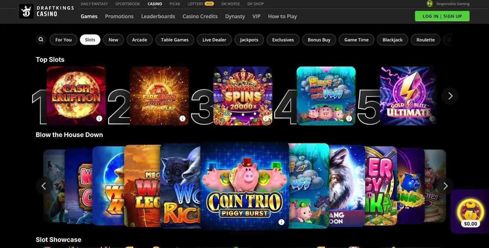 Top Slots At DraftKings Casino Background Image