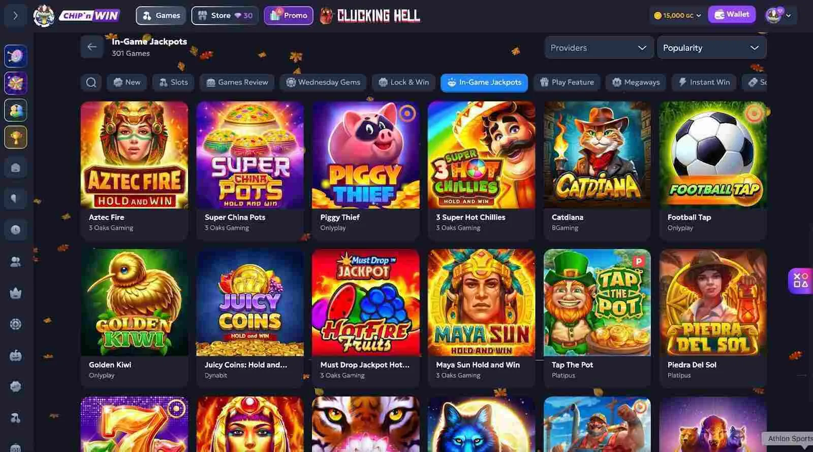 Chip'n Win In Game Jackpots Background Image