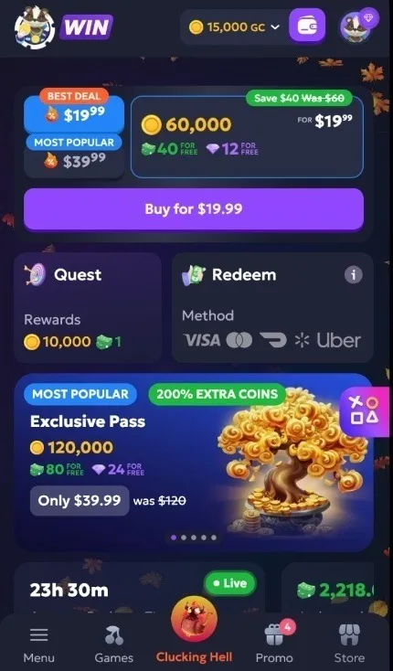 Chip'n Win On Mobile Background Image