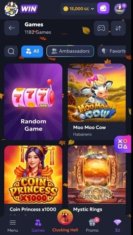 Chip'n Win Games On Mobile Background Image