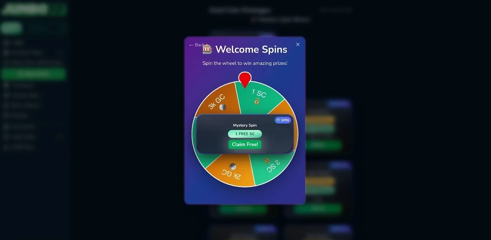 Mistery Spin At Jumbo88 Background Image