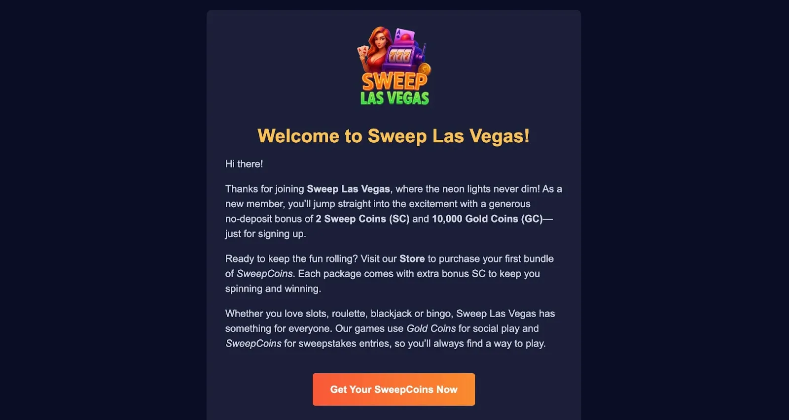 Welcome To Sweep Las Vegas Background Image