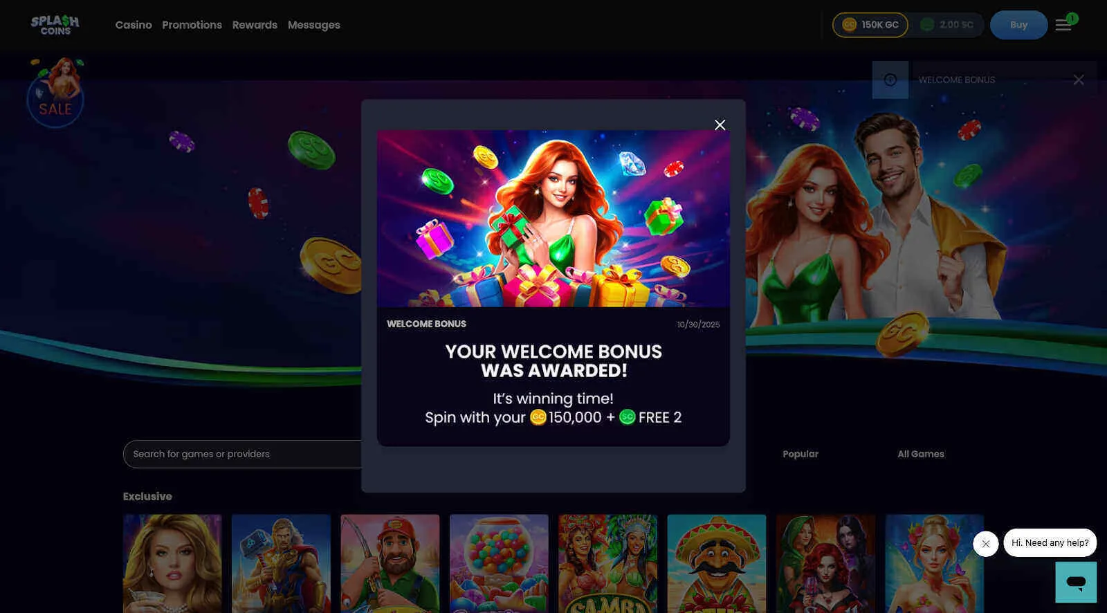 Claim Free Coins At Splash Coins Background Image