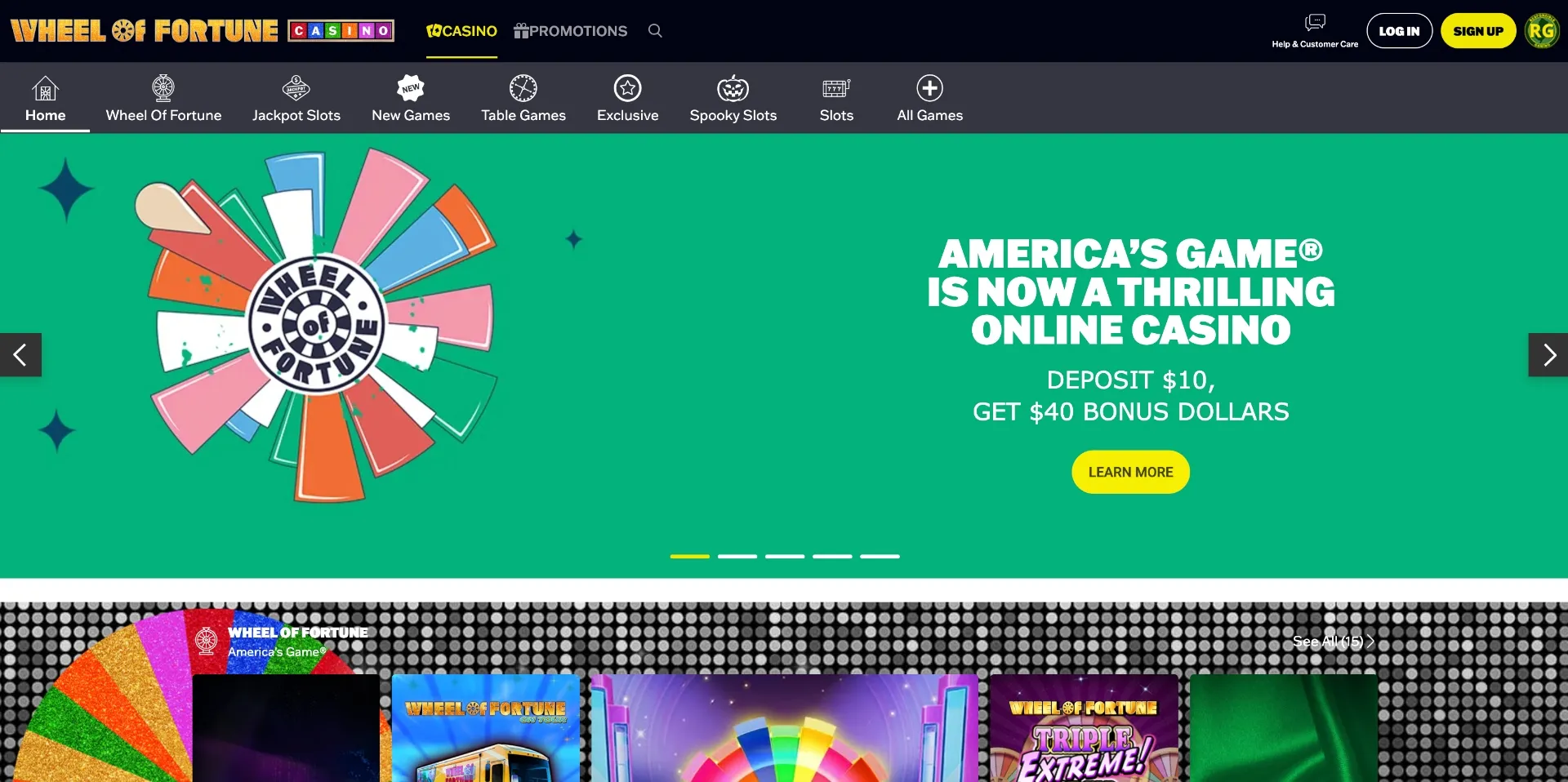 Wheel Of Fortune Casino Background Image