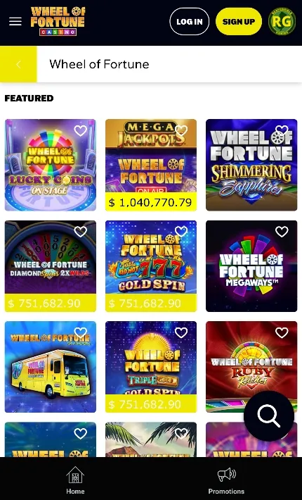 Wheel Of Fortune Casino On Mobile 2 Background Image
