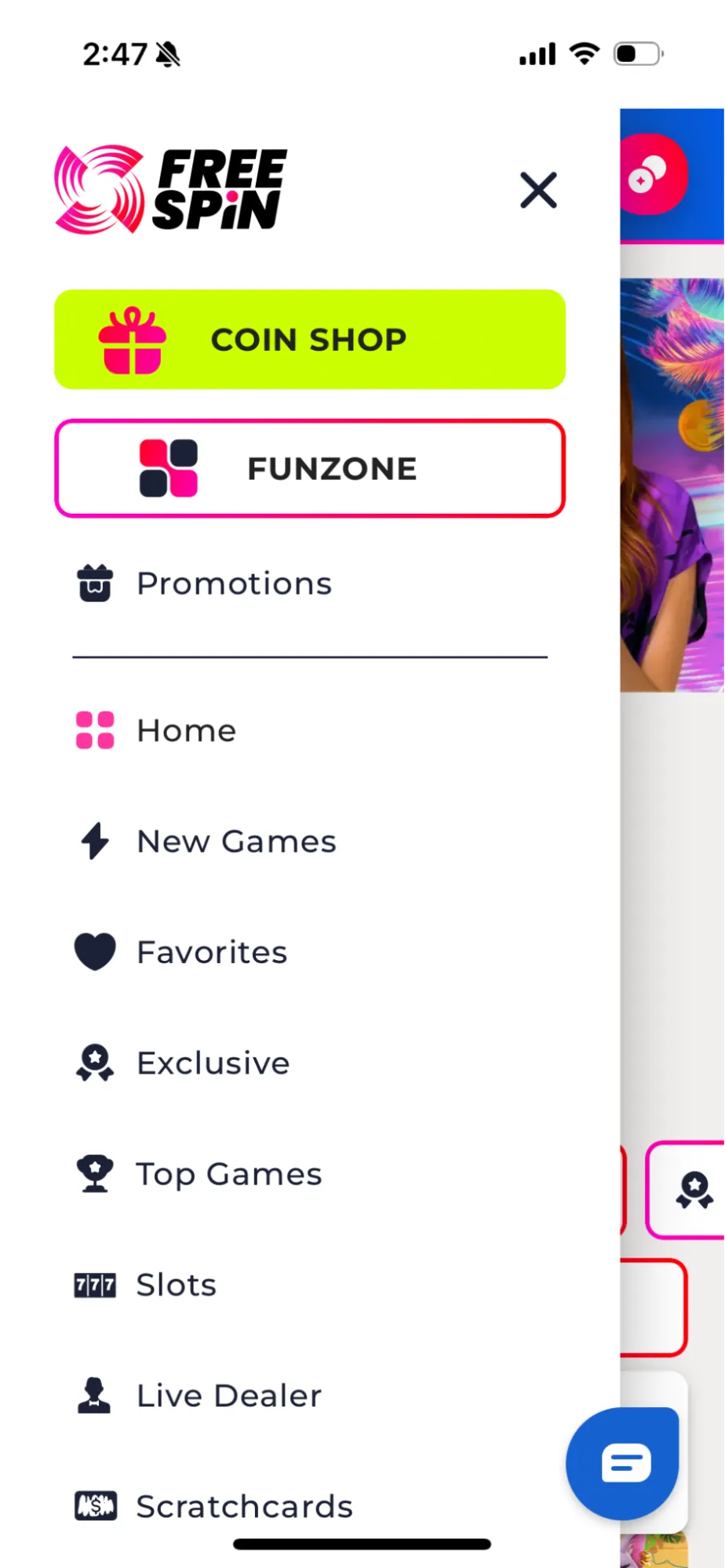 FreeSpin On Mobile 3 Background Image