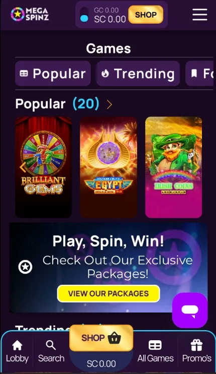 MegaSpinz On Mobile Step 2 Background Image